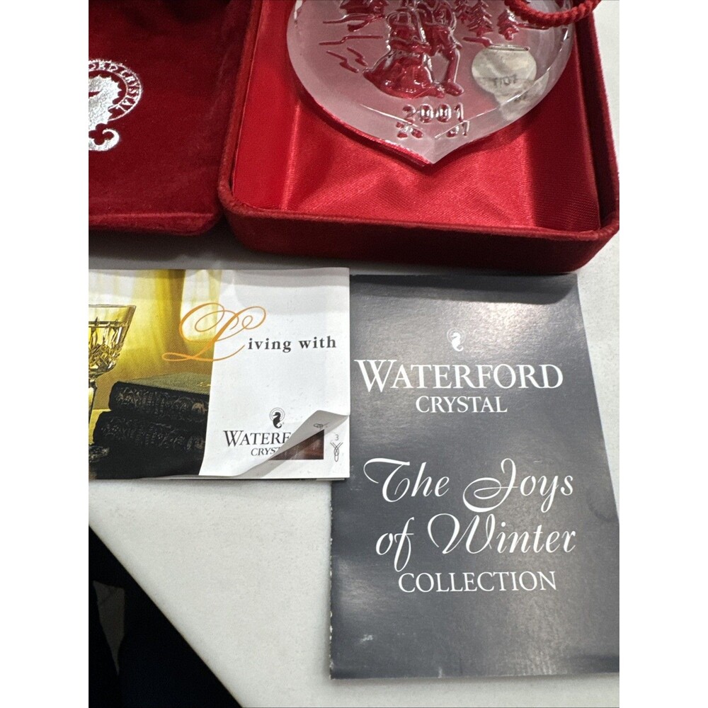 Waterford 2001 Ice Skaters Joys of Winter Collection Christmas Ornament with Box - Picture 7 of 10
